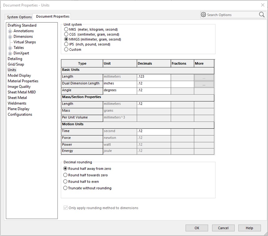 SOLIDWORKS Tips How to Change Units in SOLIDWORKS